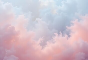 Obraz premium Dreamy Pastel Fog Background with Lilac and Coral Hues