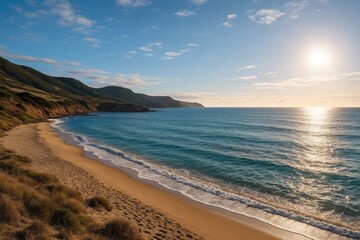 Fototapeta premium Western coastline close to Bosa on Sardinia island