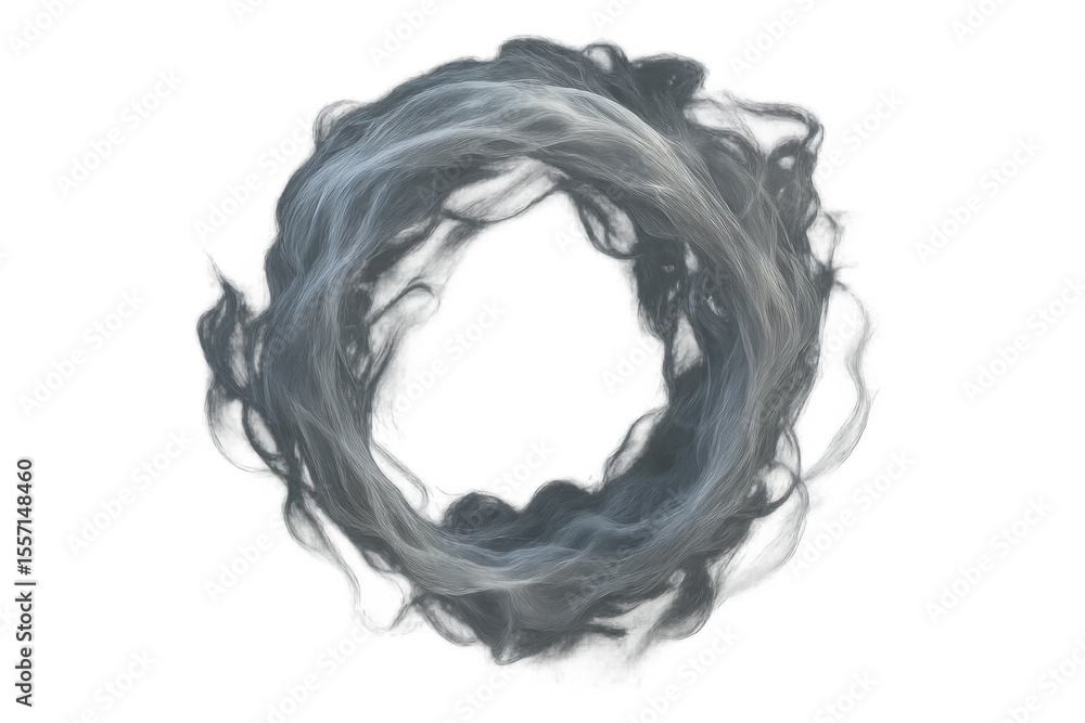 Poster swirling ring of smoke creates a captivating visual, perfect for adding depth and atmosphere to digi