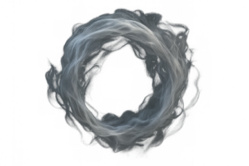 Swirling ring of smoke creates a captivating visual, perfect for adding depth and atmosphere to digital projects