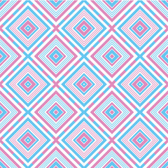 Modern Geometric Textile Print With Concentric Diamonds And Striped Lines. fabric pattern