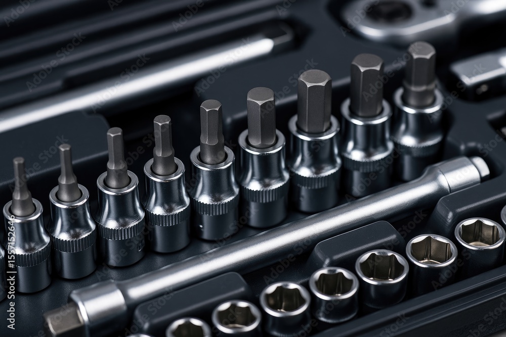 Poster detailed view of a hex socket set