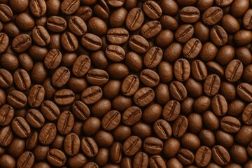 Naklejka premium Background featuring roasted coffee beans for texture and design
