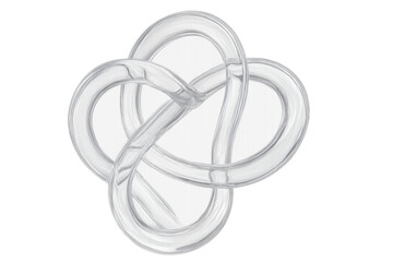 Naklejka premium Intricate glass or plastic form creating an abstract design, ideal for projects requiring transparency