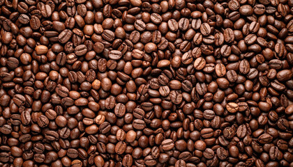 Roasted Coffee Beans Background for Cafe, Espresso and Organic Coffee Design