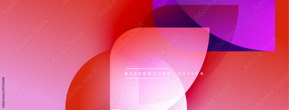 Poster Abstract gradient shapes overlap. Pink, purple, orange hues create dynamic visual effect. Text reads background design. Modern aesthetic.