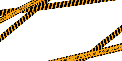 Warning and Caution illustration. Set of Police line illustration. Vector illustration.