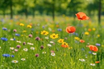 Vibrant floral arrangements showcasing natural beauty and colorful herbs
