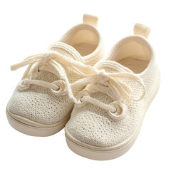 Stylish white knitted shoes for casual wear.