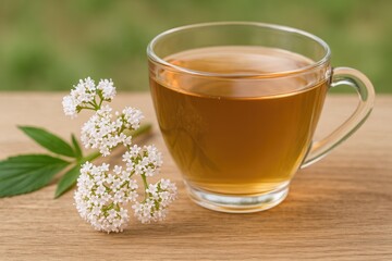 Herbal valerian warm beverage for health