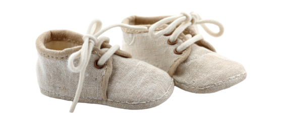 Cute soft baby shoes for little feet.