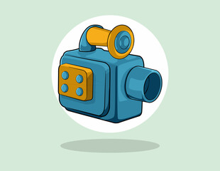 Cartoon Video Camera Illustration
