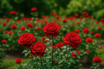 Naklejka premium Flowers in full bloom in the garden