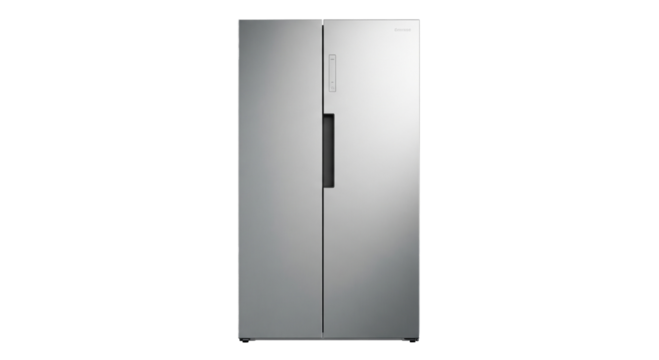 Modern Stainless Steel Side-by-Side Refrigerator

