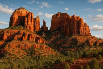 Naklejka premium Spectacular Red Rock Mountain Scenery in the Southwest