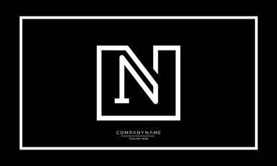Alphabet letters N or NN logo monogram