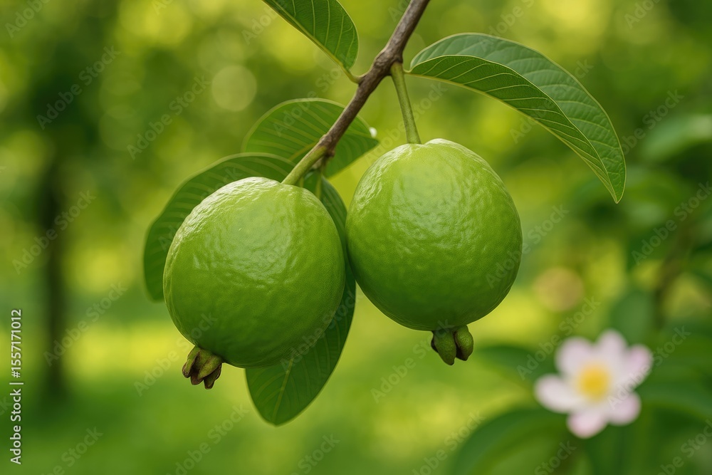 Leinwandbilder fruits dangling from tree branch with a soft-focused backdrop