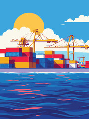 container cargo freight ship