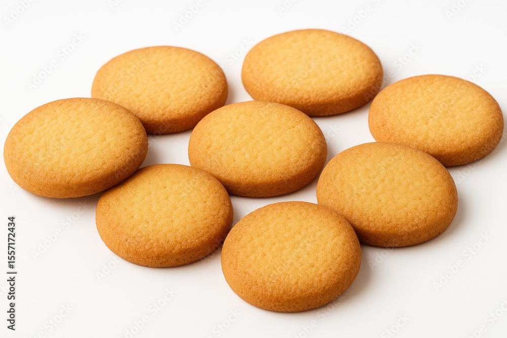 Poster set of small, circular cookies