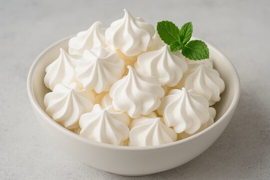 Creamy meringue served in a bowl
