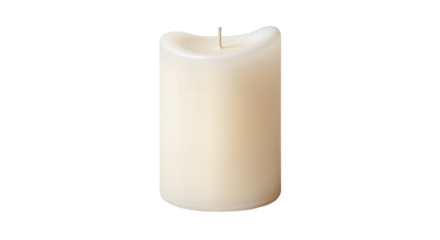 White candle on isolated transparent background, no background  