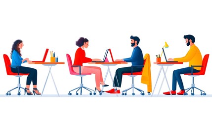 Team Collaboration Office Workspace Modern Design