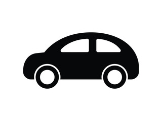 Simple car vector minimalist transportation  black silhouette