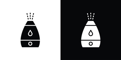 Humidifier icon. Black Silhouette. Graphic illustration.
