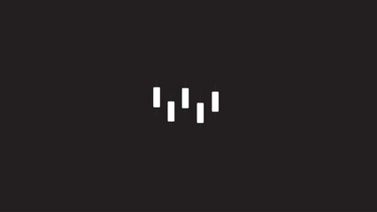 Fototapeta premium Abstract simple bar chart line Icon isolated, business graph chart stock icon simple on black background.