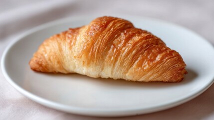 Golden croissant whispers buttery secrets, perfect for Bastille Day breakfast or cozy hygge mornings, flaky pastry delight
