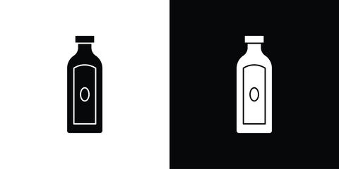Gin icon. Black Silhouette. Graphic illustration.