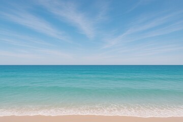 Obraz premium Ocean horizon with city silhouette