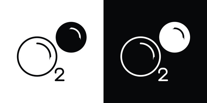 Oxygen O2 icon vector, Symbol, logo illustrations