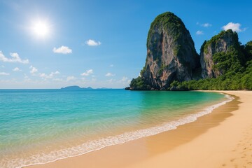 Naklejka premium Marine and mountain landscapes in Southeast Asia