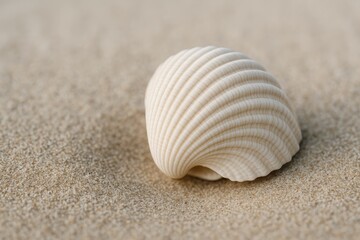 Detailed macro shot of a sea shell