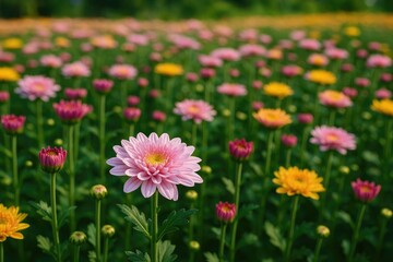 Fototapeta premium Farm-grown Chrysanthemum flowers