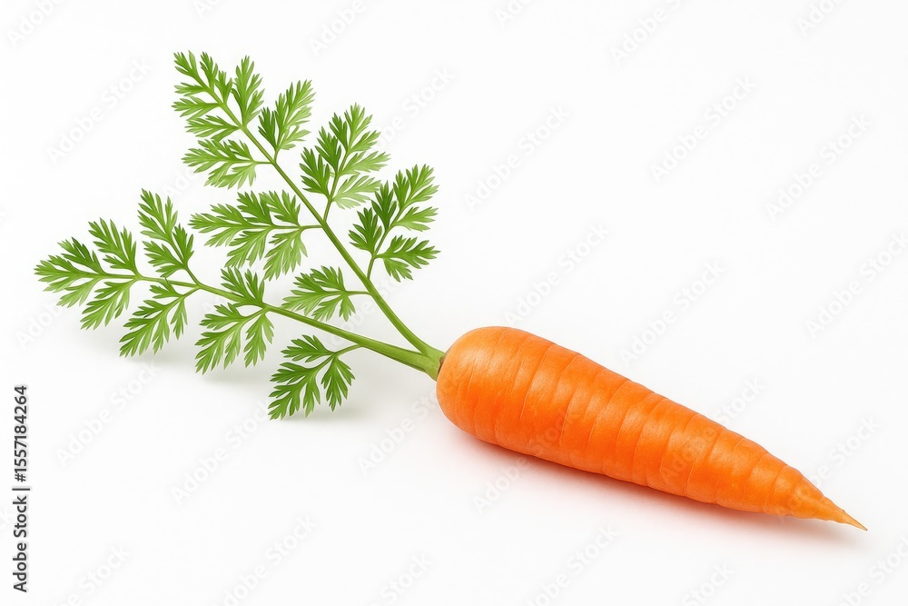 Poster isolated carrot on a white background with a clipping path