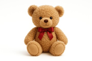 Vintage plush toy standing alone on a plain white backdrop