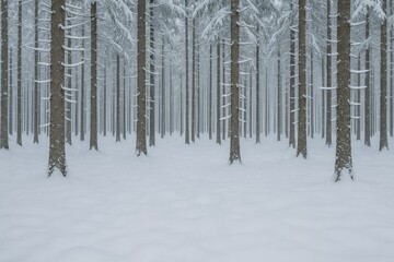 Fototapeta premium Vivid Highlights in a Snowy Woodland