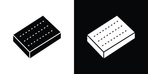 Mattress icon. Black Silhouette. Graphic illustration.