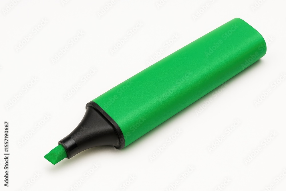 Poster white background with an isolated green highlighter