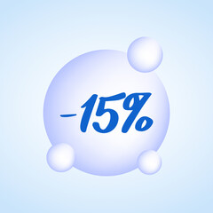 A 15% discount badge. Simple minimalist design.