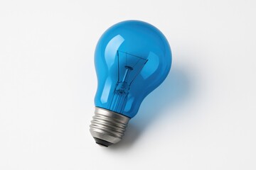 White background featuring a blue lightbulb