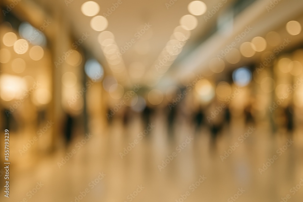 Aufkleber opaque abstract backdrop featuring a shopping center with soft bokeh lighting