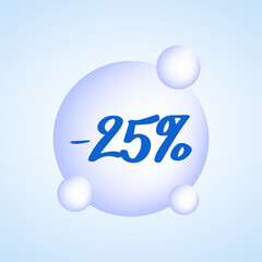 A 25% discount badge. Simple minimalist design. 