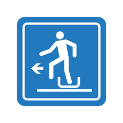 Exit Sled Toboggan Left Sign