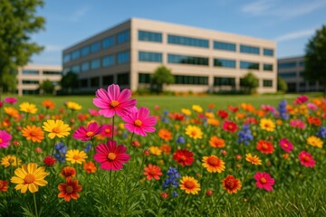 Summer blooms on my workplace campus