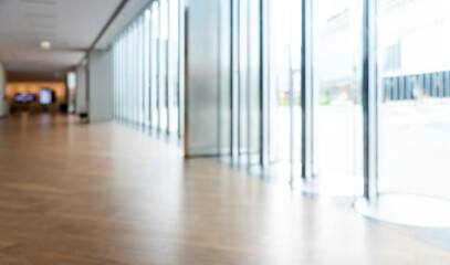 Blur background of office hallway