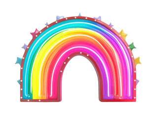 Colorful rainbow cutout on transparent background png graphic design vibrant environment playful concept