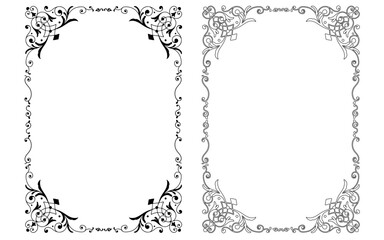 現代的なイメージを混ぜたアールヌーボー風の装飾枠。